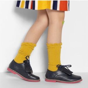 6th & Madison Navy Brogue Wingtip Shoes girls sz: 28EU